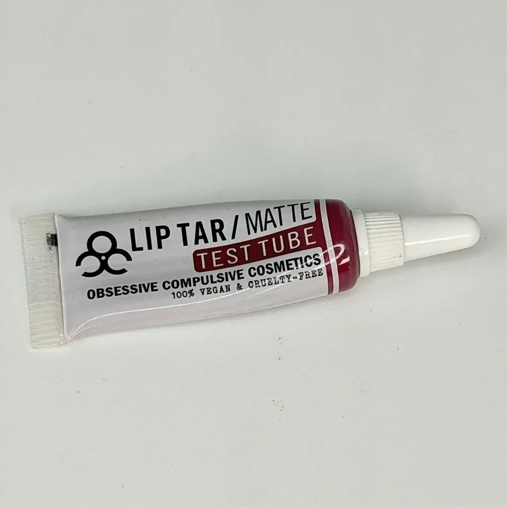 Obsessive Compulsive Cosmetics Lip Tar Matte Strumpet Red Travel .08oz 2.5ml New